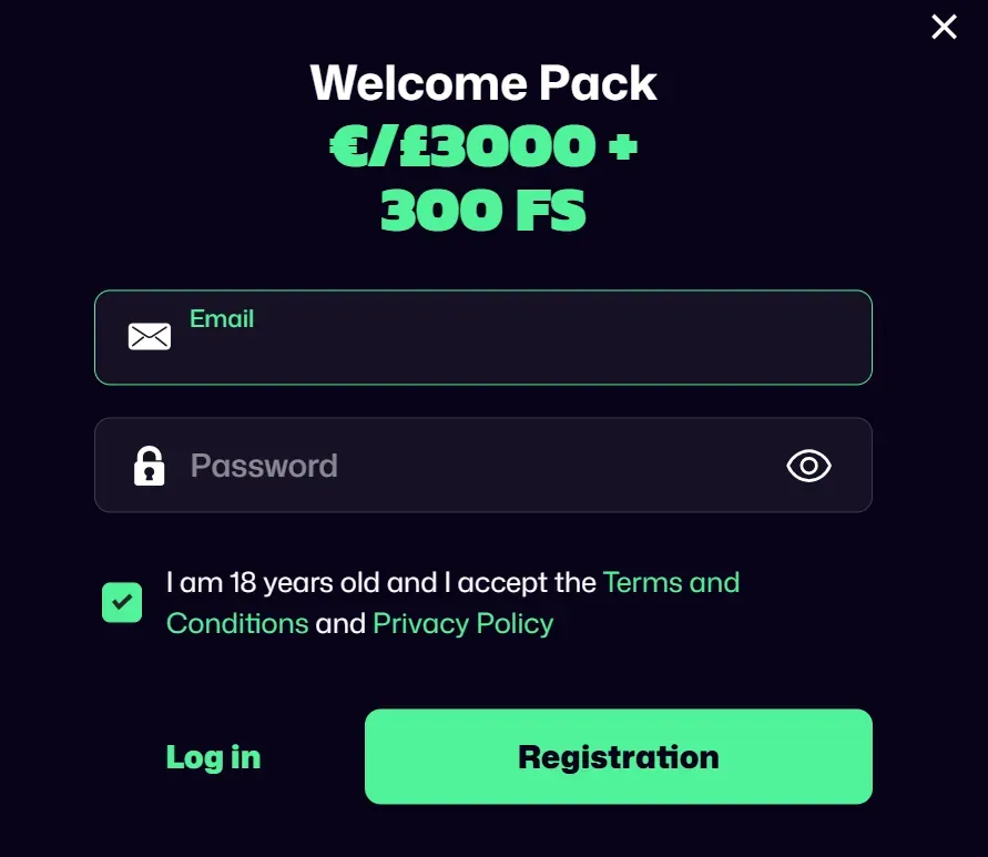 Win Beast Casino Login Interface